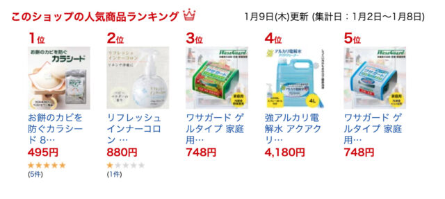 虎変堂 楽天市場点 人気商品ランキング